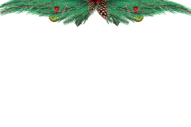 Transparent Christmas Fir Branch Frame with Pine Cones - Download Free Stock Videos Pikwizard.com