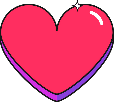 Vibrant Red Pink Cartoon Heart with Transparent Background - Download Free Stock Videos Pikwizard.com