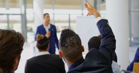 Interactive Business Presentation with Engaged Audience - Download Free Stock Images Pikwizard.com