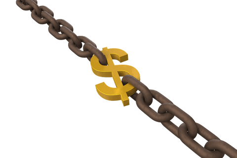 3d transparent chain connected to gold dollar symbol - Download Free Stock Videos Pikwizard.com