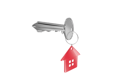 transparent key with red house keychain symbolizes home ownership - Download Free Stock Videos Pikwizard.com