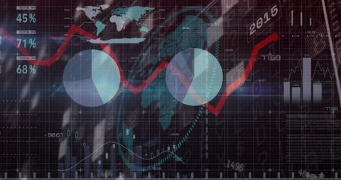 Global business analytics with graph and map elements