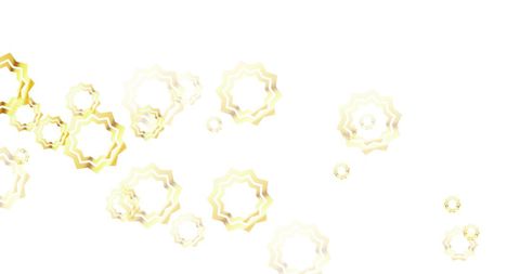 Elegant Golden Stars Against a Winter White Background