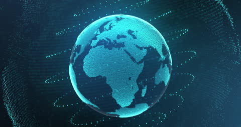 Digital Earth Hologram with Data Streams