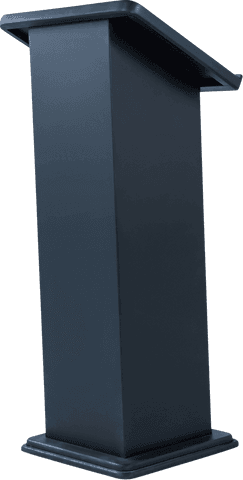Elegant black chimney with transparent background