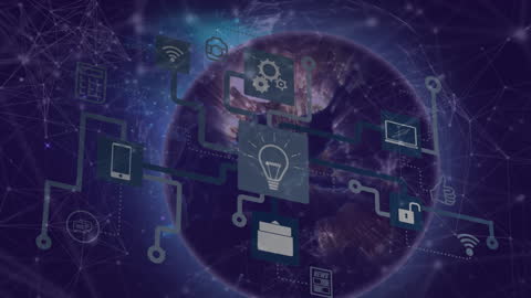 Global Connectivity and Technology Concept Background