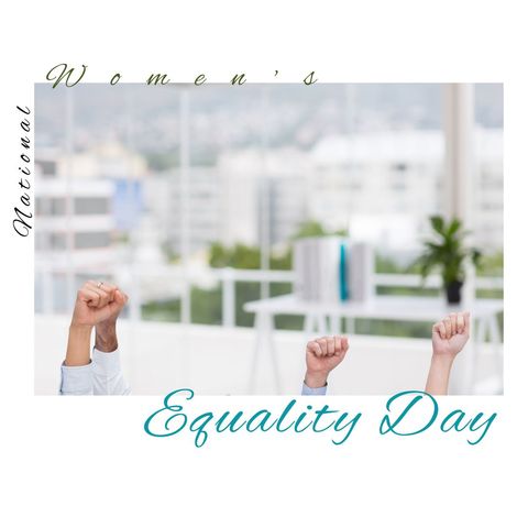 national women's equality day celebration with raised fists - Download Free Stock Templates Pikwizard.com