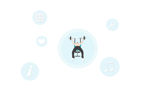 transparent fitness icons featuring weightlifting and media elements - Download Free Stock Videos Pikwizard.com