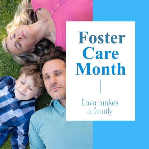 foster family lying on green grass celebrating foster care month - Download Free Stock Templates Pikwizard.com