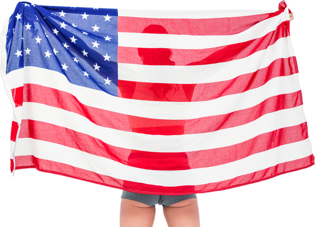 Athlete Showcasing American Flag on Transparent Background - Download Free Stock Videos Pikwizard.com