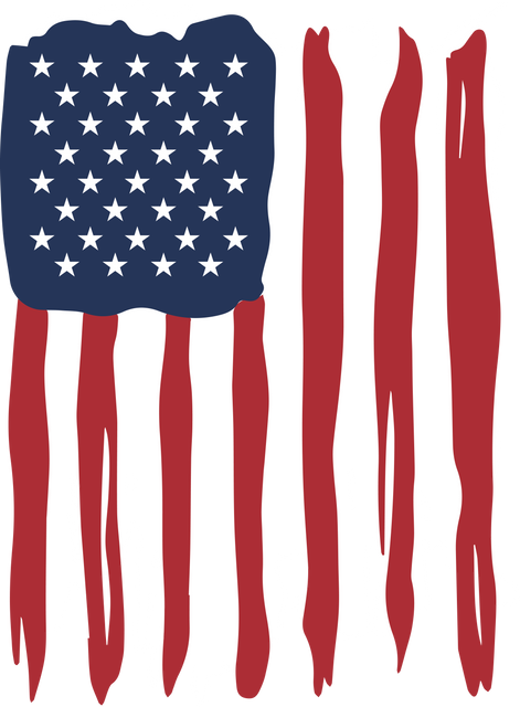 Artistic USA Flag Brush Stroke Style on Transparent Background - Download Free Stock Videos Pikwizard.com