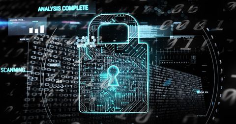 Digital Lock Icon Over Data Code Cybersecurity Concept - Download Free Stock Images Pikwizard.com