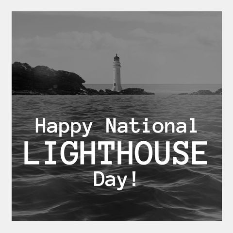 national lighthouse day celebration with scenic seascape - Download Free Stock Templates Pikwizard.com