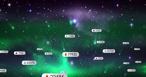 Social media interface concept blending technology and space