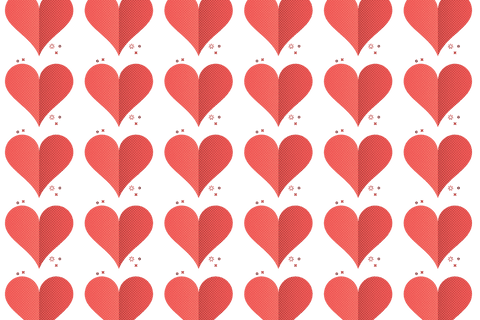 Red Heart Pattern Artwork on Transparent Background - Download Free Stock Videos Pikwizard.com