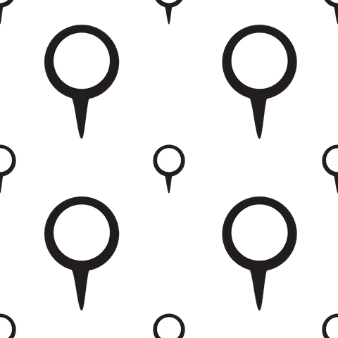 Black and White Map Pins Illustration on Transparent Background - Download Free Stock Videos Pikwizard.com