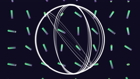 Abstract Animation of Circles and Patterns with Tech Vibe
