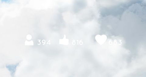 Growing Social Media Engagement Icons on Cloudy Sky - Download Free Stock Images Pikwizard.com