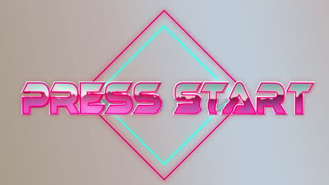 Retro Neon Press Start Animation