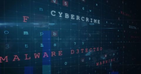 Digital Screen Showcasing Cybersecurity Threats and Malware Alerts - Download Free Stock Images Pikwizard.com