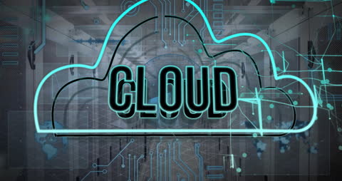 Digital Cloud Hosting Illustrates Network Connectivity Concept