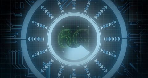 Futuristic 6G Digital Interface Design with Technology Elements - Download Free Stock Images Pikwizard.com
