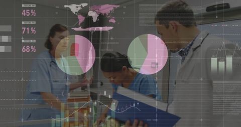 Healthcare Team Analyzing Digital Diagnostic Data