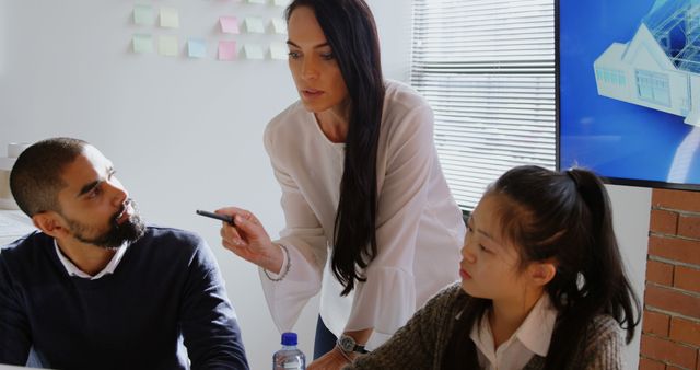 Business Team Meeting in Modern Office with Female Leader Presenting - Download Free Stock Images Pikwizard.com