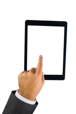 Transparent Touchscreen Gesture Businessman with Tablet - Download Free Stock Videos Pikwizard.com