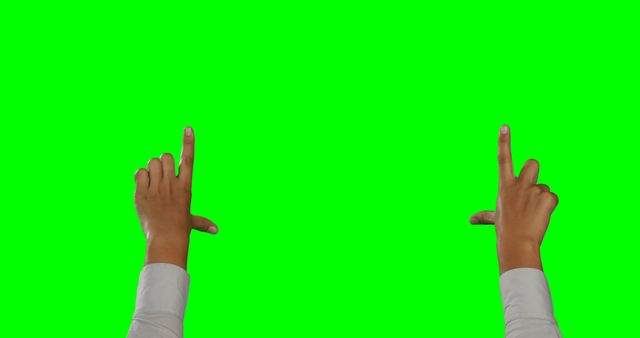 Hands Gesturing Upwards with Green Screen Background - Download Free Stock Images Pikwizard.com