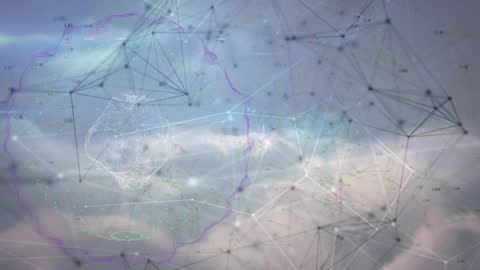 Digital Network Clouds Connecting Innovative Technology