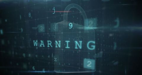 Digital Security Warning with Virtual Padlock Interface - Download Free Stock Images Pikwizard.com