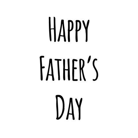 Vibrant happy father's day text on transparent background