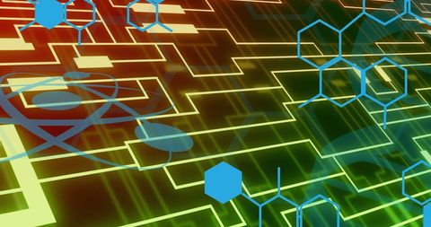 Digital Network Abstract Background with Geometric Shapes - Download Free Stock Images Pikwizard.com