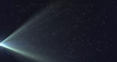 Comet Streaking Across Starry Night Sky - Download Free Stock Images Pikwizard.com