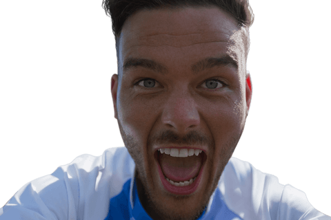 Transparent Background Cheerful Soccer Player Expression Close-up - Download Free Stock Videos Pikwizard.com
