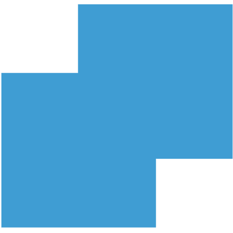 Abstract Blue Shape on Transparent Background Digital Illustration