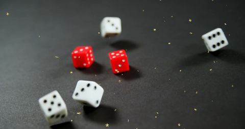 Falling Dice Highlighting Casino and Gambling Theme - Download Free Stock Images Pikwizard.com