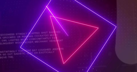 Abstract Data Interface with Neon Triangles - Download Free Stock Images Pikwizard.com