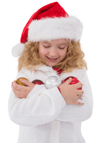 transparent child holding christmas baubles with joyful holiday spirit - Download Free Stock Videos Pikwizard.com