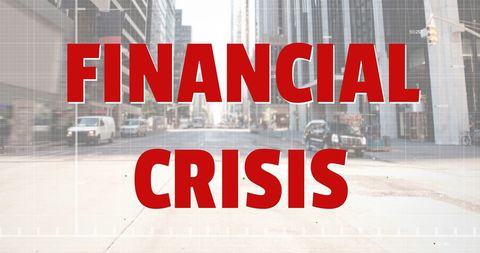 Financial Crisis Concept with Urban Cityscape and Dollar Signs - Download Free Stock Images Pikwizard.com