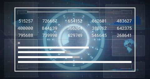 Futuristic Data Analytics Interface with Circles and Figures - Download Free Stock Images Pikwizard.com