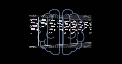 AI Data Integration with Brain Representation Overlay - Download Free Stock Images Pikwizard.com