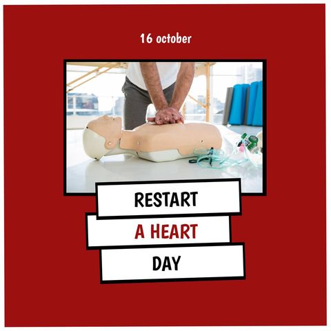 first aid training on restart a heart day promoting life-saving skills - Download Free Stock Templates Pikwizard.com