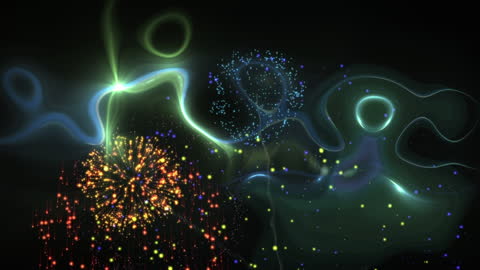 Colorful Fireworks Exploding in Vivid Patterns
