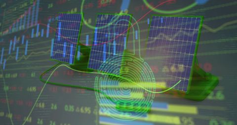 solar panels and big data analytics visualization - Download Free Stock Images Pikwizard.com