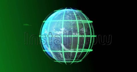 Futuristic Rotating 3D Earth Globe with Digital Interface - Download Free Stock Images Pikwizard.com