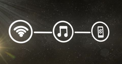 Digital Connectivity Network Icons on Space-Themed Background - Download Free Stock Images Pikwizard.com