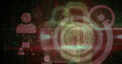 Digital Security Animation with Data Processing Elements