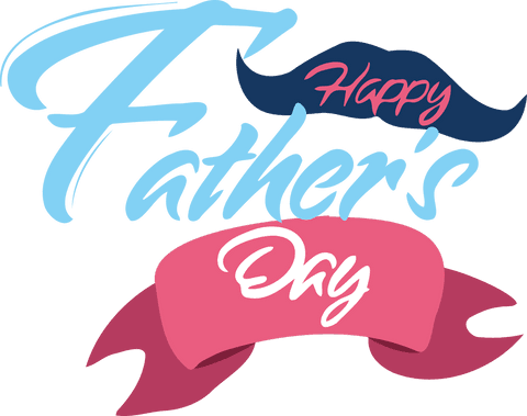 happy father's day with moustache graphic on transparent background - Download Free Stock Videos Pikwizard.com